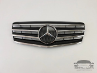 Тюнинг Решетка радиатора Mercedes E-class W211 2006-2009год (AMG Chrome Black)