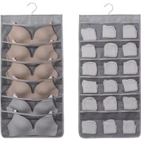 Органайзер на 24 отделения в гардероб для белья, подвесной, складной, серый