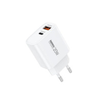 Мережевий зарядний пристрій REMAX Kiddy Series 20W A+C Fast Charger RP-U120 EU-White (6954851209423)