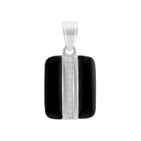 Серебряная подвеска CatalogSilver с ониксом (60002125)