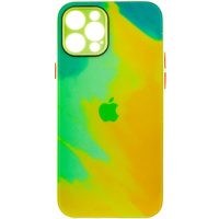 Чохол TPU+Glass для Apple iPhone 12 Pro (6.1«») - Impasto abstract (Yellow green) - купити в SmartEra.ua