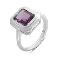 Серебряное кольцо CatalogSilver с александритом 4ct, вес изделия 4,46 гр (2180227) 18 размер