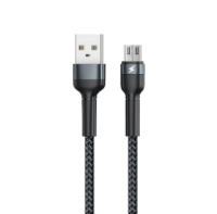Кабель REMAX Jany Series Aluminum Alloy Braided 2.4A data cable RC-124m/i/a Micro-Black (6972174153568)