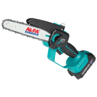 Пила ланцюгова акумуляторна ALFA ALCMS8-21V (2акум.21В 2Аг/зарядний/кейс/20cм/2 ланцюги/2 шини)
