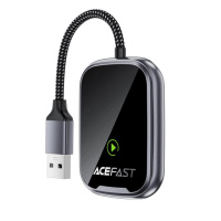 Адаптер ACEFAST QC1 CarPlay wireless adapter for car Metal Gray (6974316285793)