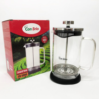 Френч-пресс Con Brio СВ-5960 600 мл, Стильный чайник для заварки, Стильный стеклянный заварочный чайник