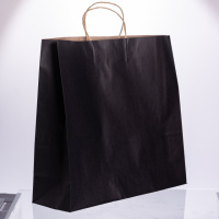 Набір подарункових крафтових пакетів 12 шт чорний 42×14×40 см HP-10359-4B