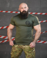 Тактична потоотводна футболка SABUR асо олива ВТ6556