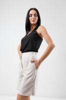 Жіноча літня блузка «Infiniti» оптом | Норма и батал Чорний, 46-48