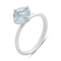 Серебряное кольцо CatalogSilver с натуральным топазом 2.219ct, вес изделия 2,29 гр (2188216) 18 размер