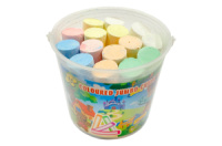 Мел цветной круглый большой в ведерке (15шт) (84231)