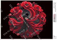 Схема під вишивку Леді червоний мак