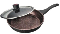 Глибока сковорода з кришкою 24x5 см. мармурове покриття Edenberg EB-14136