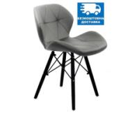 Стілець Стар В м'який екошкіра сіра