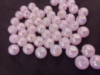 Жемчуг пластик 8 мм/  розовый с переливом/ 20 грамм (прим,84  шт)