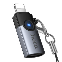 Перехідник HOCO UA46A Victory iP male to Type-C female adapter (6942007675635)