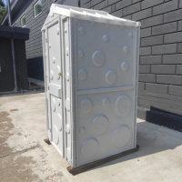 Уличный биотуалет, пластиковая кабина «СТАНДАРТ», цвет серый