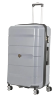 Середня валіза з поліпропілену на колесах 60L My Polo, Туреччина сіра