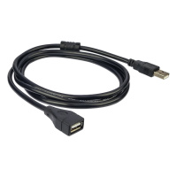 Кабель удлинитель USB to USB (F) 1.5m black