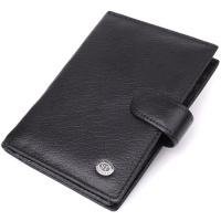 Вместительная обложка на документы унисекс из натуральной кожи ST Leather 23116 Черный