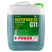 Антифриз S-POWER G11, (-30С), 10кг,(зелений)