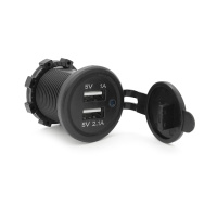АЗУ KWG-Р1,12-24V, 2xUSB, 5V, клеммы, Black, Box
