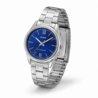Жіночий годинник Casio LTP-V005D-2B2 оригінал з синім циферблатом та мінеральним склом