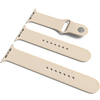 Силіконовий ремінець для Apple Watch Sport Band 38/40 (S/M & M/L) 3pcs (Бежевий / Antigue White) - купити в SmartEra.ua