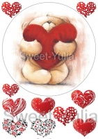 Вафельные картинки на темы: Свадьба; День Святого Валентина