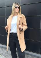 Жіноче кашемірове пальто «Mohito» оптом | Батал Бежевий, 50-52