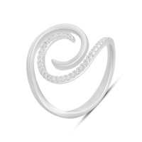 Серебряное кольцо CatalogSilver с фианитами, вес изделия 3,22 гр (2191872) 19 размер