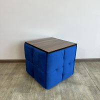 Пуф-трансформер 5в1 Остин-4 со столиком велюр синий/орех калифорнийский 9-4-9005