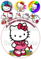 Вафельные картинки на тему: Hello Kitty