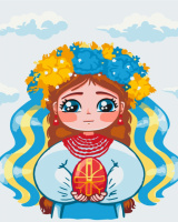 Картина за номерами «Маленька україночка ©Ольга Бородай» 40х50см