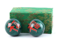 Масажні кулі Баодинга Іерогліф Щастя зелені 4.7 см