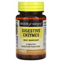 Травні ферменти, Digestive Enzymes, Mason Natural, 90 таблеток