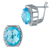Серебряные серьги CatalogSilver с аквамарином nano (1994573)