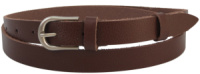 Жіночий шкіряний ремінь Skipper, Україна коричневий 2 см