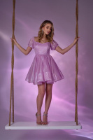 Коктейльна Сукня Перлинний Шифон 24023 Лавандова