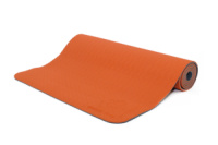 Килимок для йоги Bodhi Lotus Pro жовтогарячий із сірим 183x60x0.6 см