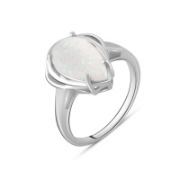 Серебряное кольцо CatalogSilver с опалом 1.35ct, вес изделия 3,19 гр (2085737) 17.5 размер