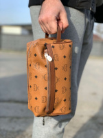 Косметичка MCM Wash Bag in Visetos Cognac