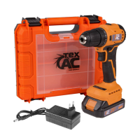 Акумуляторний шуруповерт TEX.AC TAOE-CD35 : 20V (акум 2.0 ампера та зарядне)