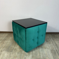 Пуф-трансформер 5в1 Остин-4 со столиком велюр изумрудный/черный 8-5-9005