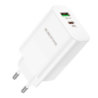 Сетевое зарядное устройство Borofone BN10 USB/ Type-C PD 65W белое