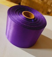 Атласная лента/ 5 см/ 23 метра/  Фиолетовый