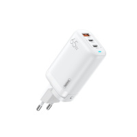 Мережевий зарядний пристрій Remax Ligil 65W PD+QC GaN Білий (RP-U55)