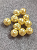 Бусины керамика/ 8 мм/ цена за 1 шт/ желтый