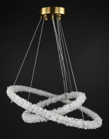 Люстра подвесная хрустальная LED 28133 Латунь 25-170х64х64 см.