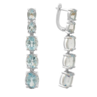 Серебряные серьги CatalogSilver с натуральным топазом 19.738ct (2179689)